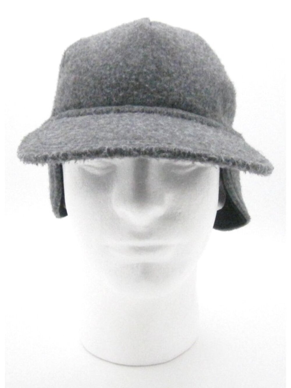 Vtg GAP Winter Hat Ear Flap Hunting Cap Grey Textured Sz M/L Gorpcore Outdoor(F)